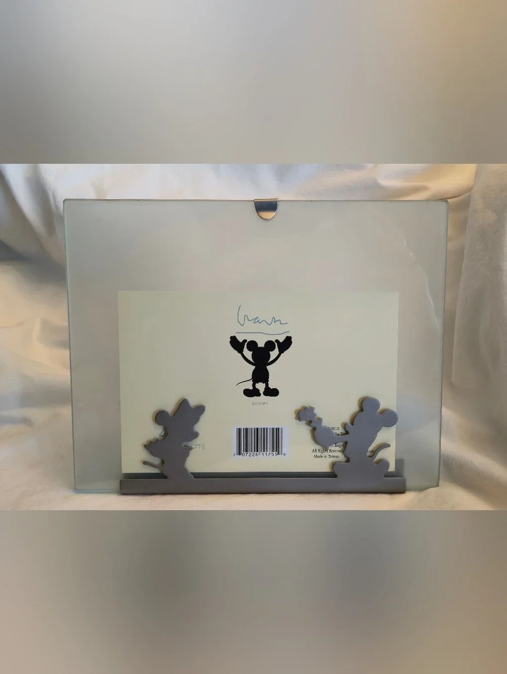 NEW Disney Silhouette Glass Photo Frame